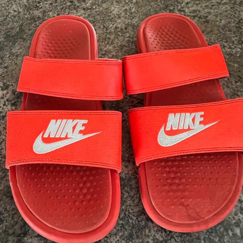 Nike Red Salmon Slide Sandals